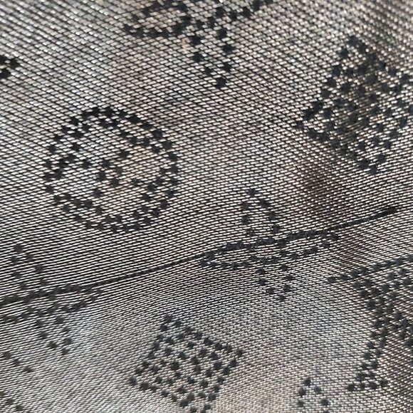 LOUIS VUITTON LV Vintage Black & Silver Cashmere Monogram Scarf Shawl Wrap - Picture 14 of 16